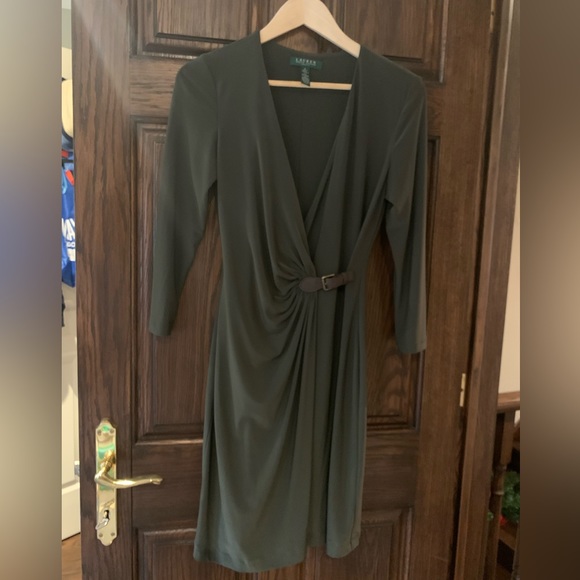 Ralph Lauren Khaki Green Dress - Picture 1 of 4
